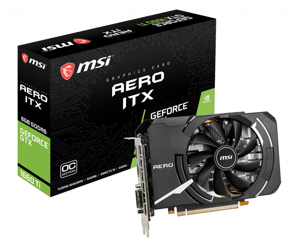 Видеокарта MSI Geforce GTX 1660Ti AERO ITX 6GB GDDR6 (1660 TI AERO ITX 6G  OC) купить в магазине Planeta COMP | Код товара: 1261550 | Цена: 24890 руб.  | Характеристики