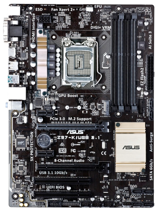 Материнская Плата Asus Z97-K/USB3.1 Купить В Магазине Planeta COMP.