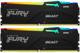 ����������� ������ 16GB DDR5 Kingston Fury Beast Black 6000MHz RGB Kit of 2 (KF560C30BBEAK2-16)