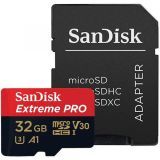 ����� ������ Micro SDHC 32GB Sandisk Extreme Pro Class 10 UHS Class 3 V30 A1 (SDSQXCG-032G-GN6MA)