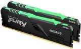 ����������� ������ 32Gb DDR4 Kingston Fury Beast RGB 2666MHz PC4-21300 Kit of 2x16Gb (KF426C16BB1AK2/32)