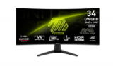 ������� MSI 34" MAG 346CQ 1500R, Black, 21:9, VA, UWQHD, 1ms, 180Hz, 300cd, HDMI, DP (9S6-3DD71M-016)