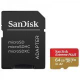 ����� ������ Micro SDXC 64GB SanDisk Extreme Plus Class 10 UHS Class 3 V30 A2 (SDSQXBZ-064G-GN6MA)