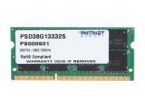 ����������� ������ SO-DIMM DDR III 8GB Patriot PC10600 1333MHz (PSD38G13332S)