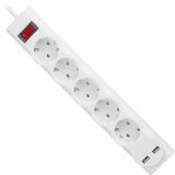 Сетевой фильтр Defender S497, 1.5 м, white (747497)