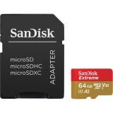 ����� ������ Micro SDXC 64GB SanDisk Extreme Class 10 UHS Class 3 V30 A2 (SDSQXA2-064G-GN6MA)