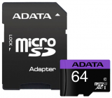 ����� ������ Micro SDXC 64GB ADATA Premier Class 10 UHS-I U1 (AUSDX64GUICL10-RA1)