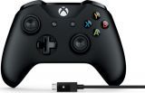  Microsoft Xbox Controller + Cable (4N6-00002) Black