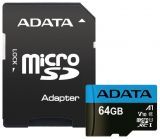 ����� ������ Micro SDXC 64GB ADATA Premier Class 10 UHS-I U1 V10 A1 (AUSDX64GUICL10A1-RA1)
