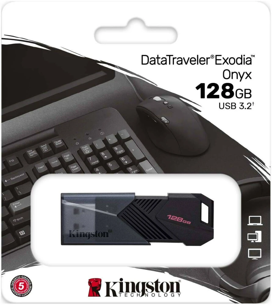 USB Flash  128Gb Kingston DataTraveler Exodia Onyx Black (DTXON/128GB)