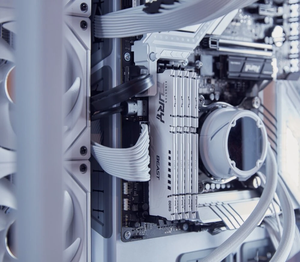 ����������� ������ 32GB DDR5 Kingston Fury Beast 5600MHz White Kit of 2 (KF556C36BWEK2-32)