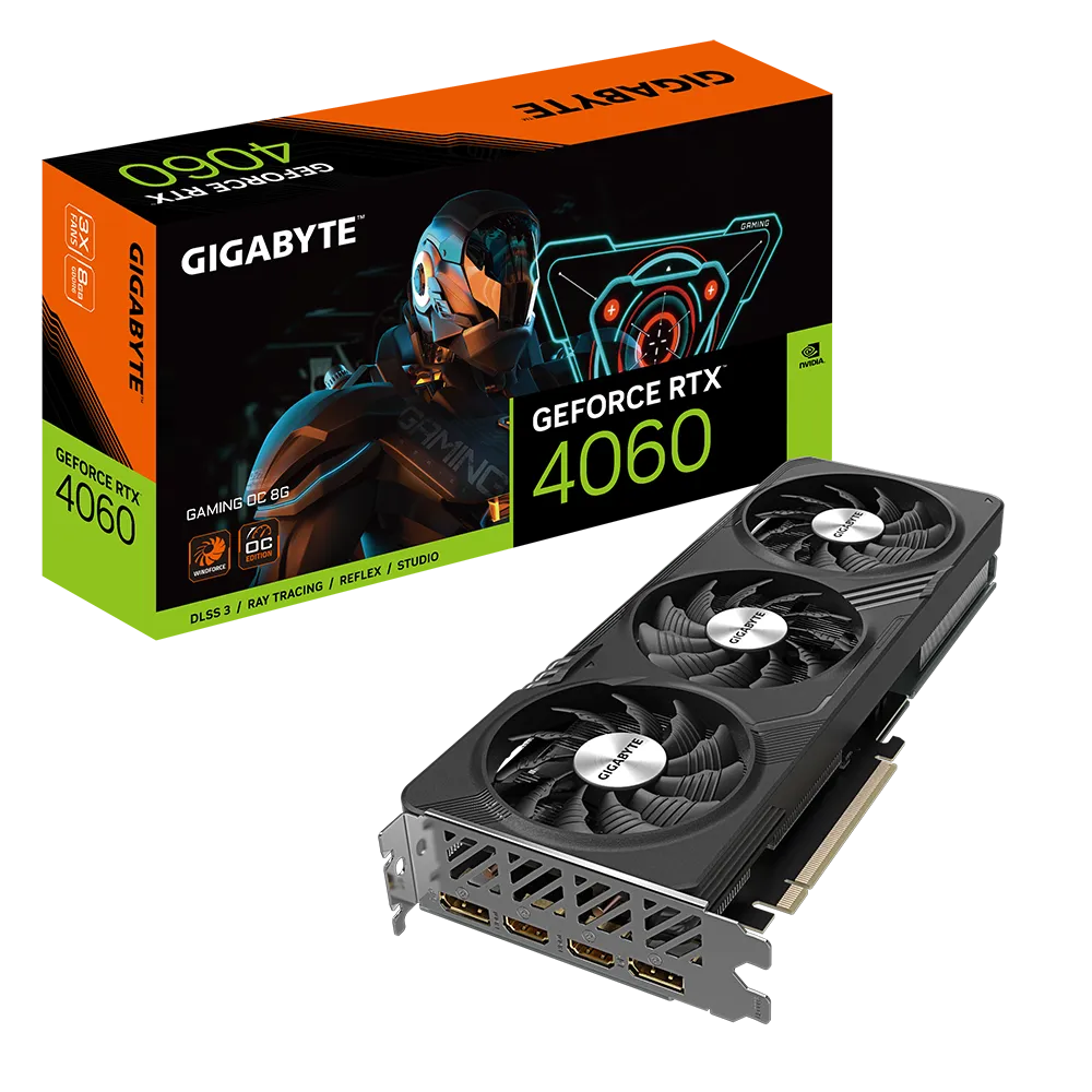  Gigabyte GeForce RTX 4060 Gaming OC 8Gb