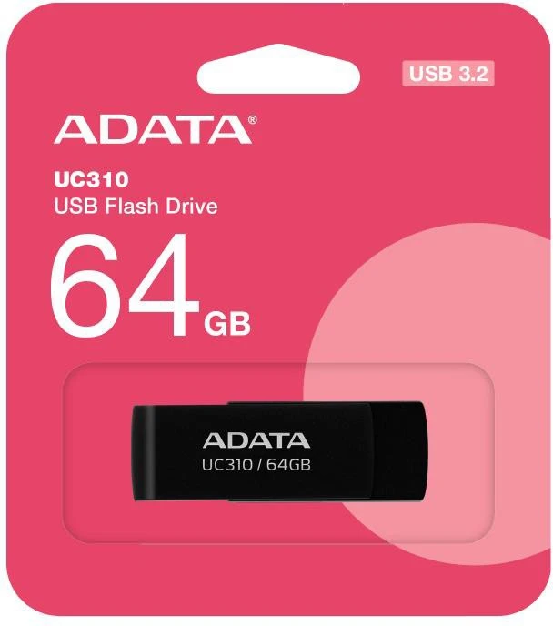 USB Flash ���������� 64GB ADATA UC310 Black (UC310-64G-RBK)