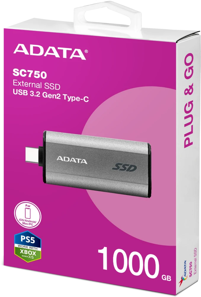 ������� SSD 1TB ADATA SC750 Grey (SC750-1000G-CCBK)