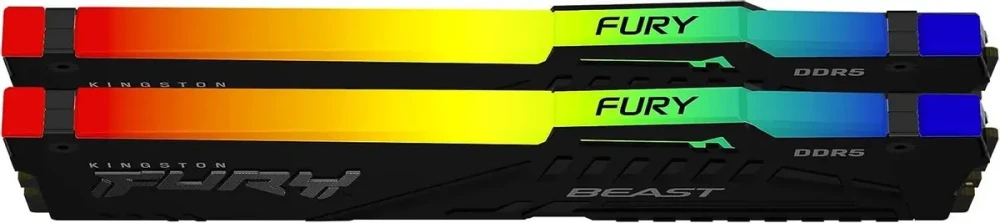 ����������� ������ 16GB DDR5 Kingston Fury Beast Black 6000MHz RGB Kit of 2 (KF560C30BBEAK2-16)