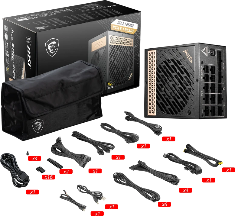   1300W MSI MEG Ai1300P PCIE5