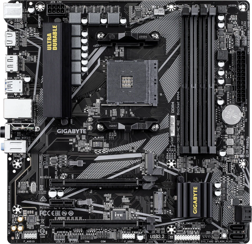   Gigabyte B550M DS3H AC R2