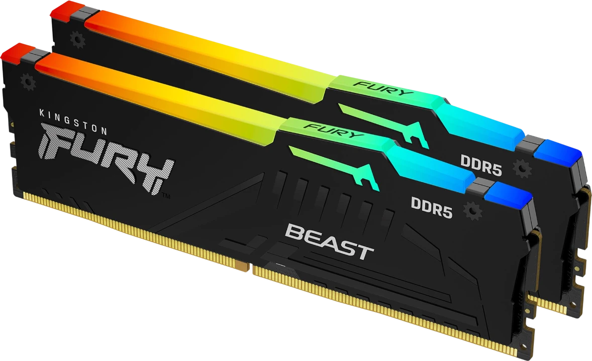 ����������� ������ 64GB DDR5 Kingston Fury Beast RGB 5600MHz Kit of 2