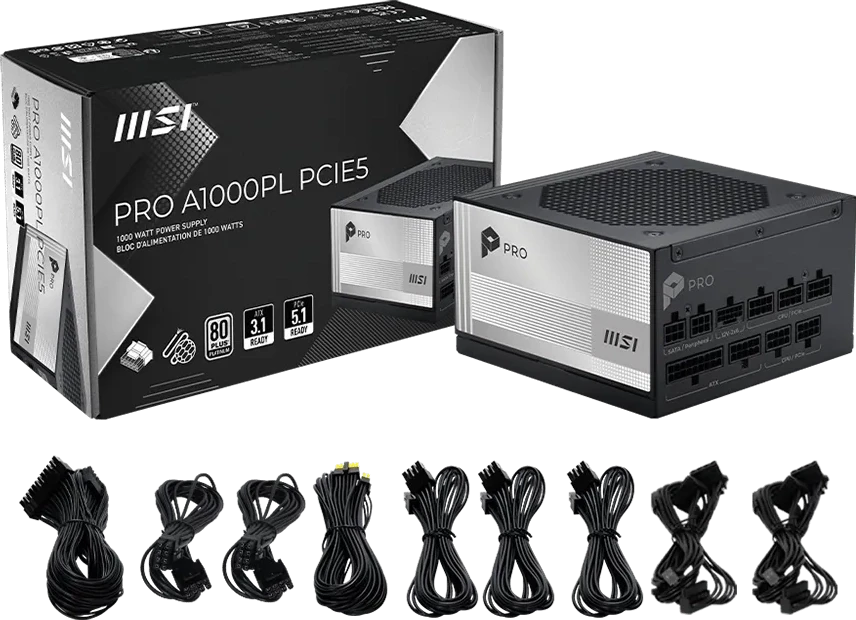 ���� ������� 1000W MSI PRO A1000PL PCIE5
