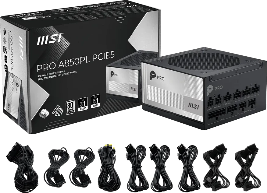���� ������� 850W MSI PRO A850PL PCIE5