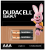   AAA LR03 Duracell Simply 2 .